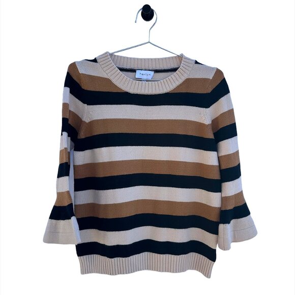 ANTHROPOLOGIE‎ - HARLYN Chestermere Striped Sweater - Women's small - neutrals - Picture 1 of 9